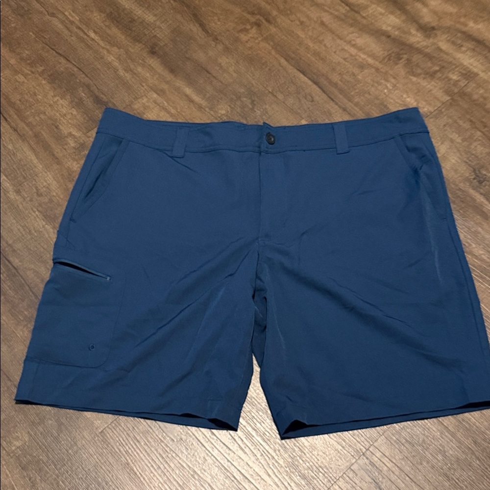 Magellan Outdoors Navy Flat Front Shorts